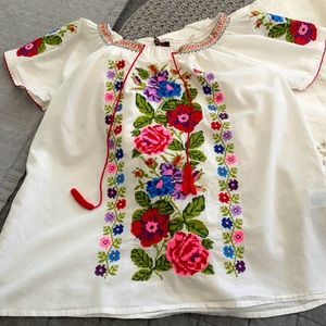 Large Mexican embroidered blouse